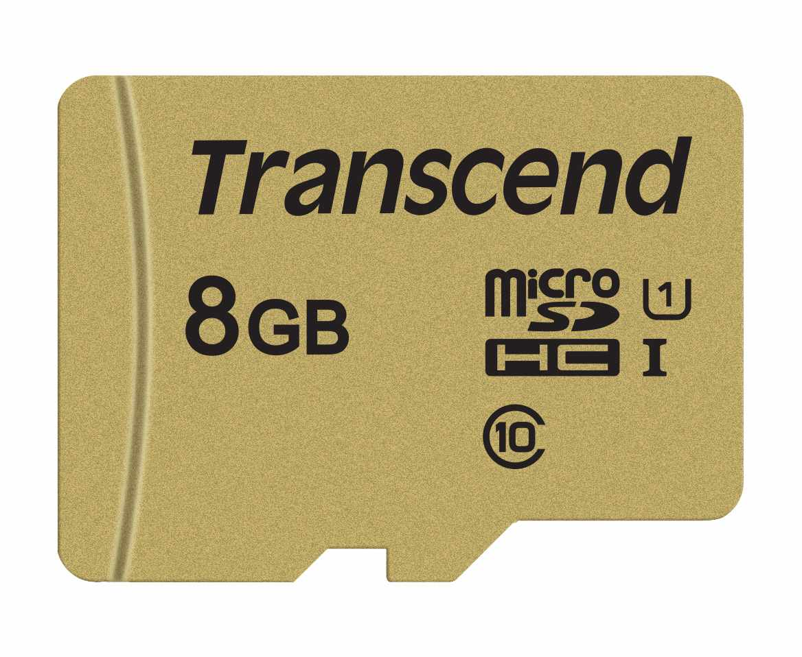 Karta TRANSCEND MicroSDHC 8GB 500S, UHS-I U1 + adaptér TS8GUSD500S Transcend