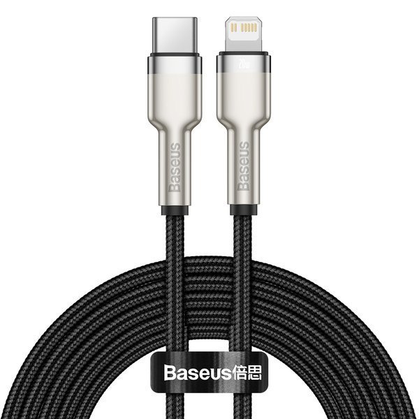 Baseus Dátový kábel Cafule USB-C/Lightning PD 20W 2m čierny 6953156202108 NoName