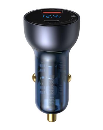 Baseus CCKX-C0G Particular Nabíjačka do Autá Digital Display 2xUSB 65W Gray 6953156223189 NoName