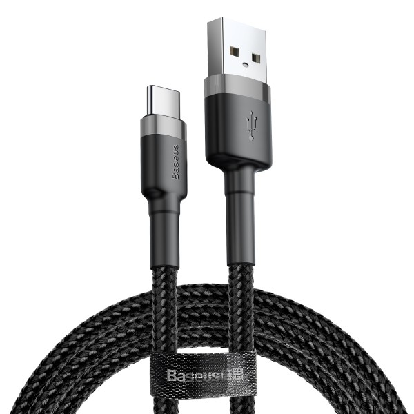 Baseus dátový kábel Cafule USB-C 2m 2A šedo-čierny 6953156278233 NoName