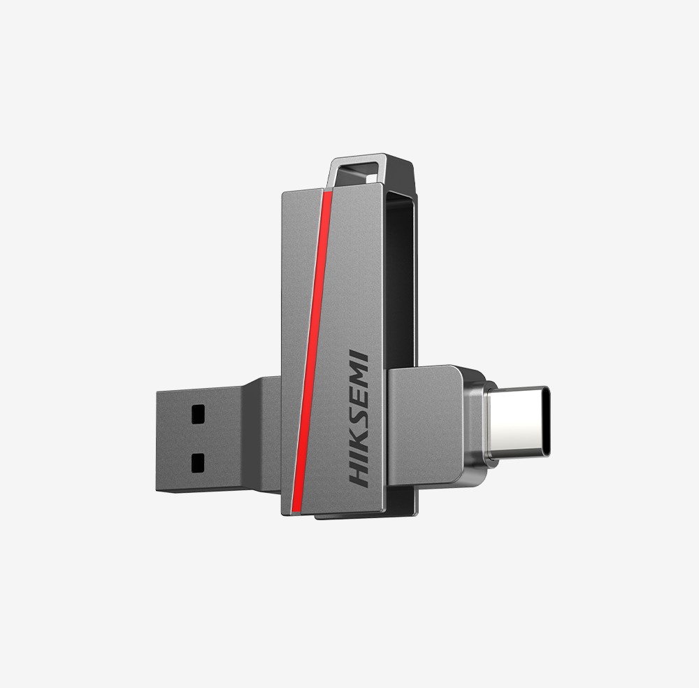 HIKSEMI Flash Disk 64GB Dual, USB 3.2 (R:30-150 MB/s, W:15-45 MB/s) HS-USB-E307C(STD)-64G-U3-NEWSEMI-WW Hikvision