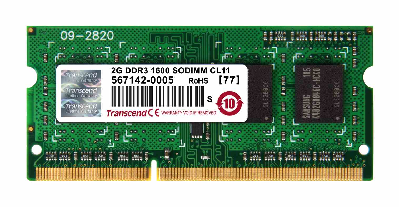 SODIMM DDR3 2GB 1600MHz TRANSCEND 1Rx8 CL11 TS256MSK64V6N Transcend