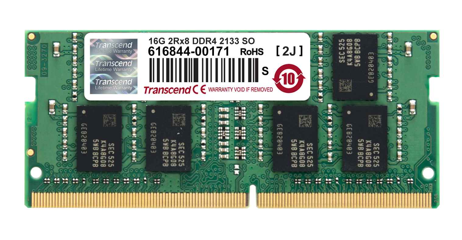 SODIMM DDR4 16GB 2133MHz TRANSCEND 2Rx8 CL15 RETAIL TS2GSH64V1B Transcend