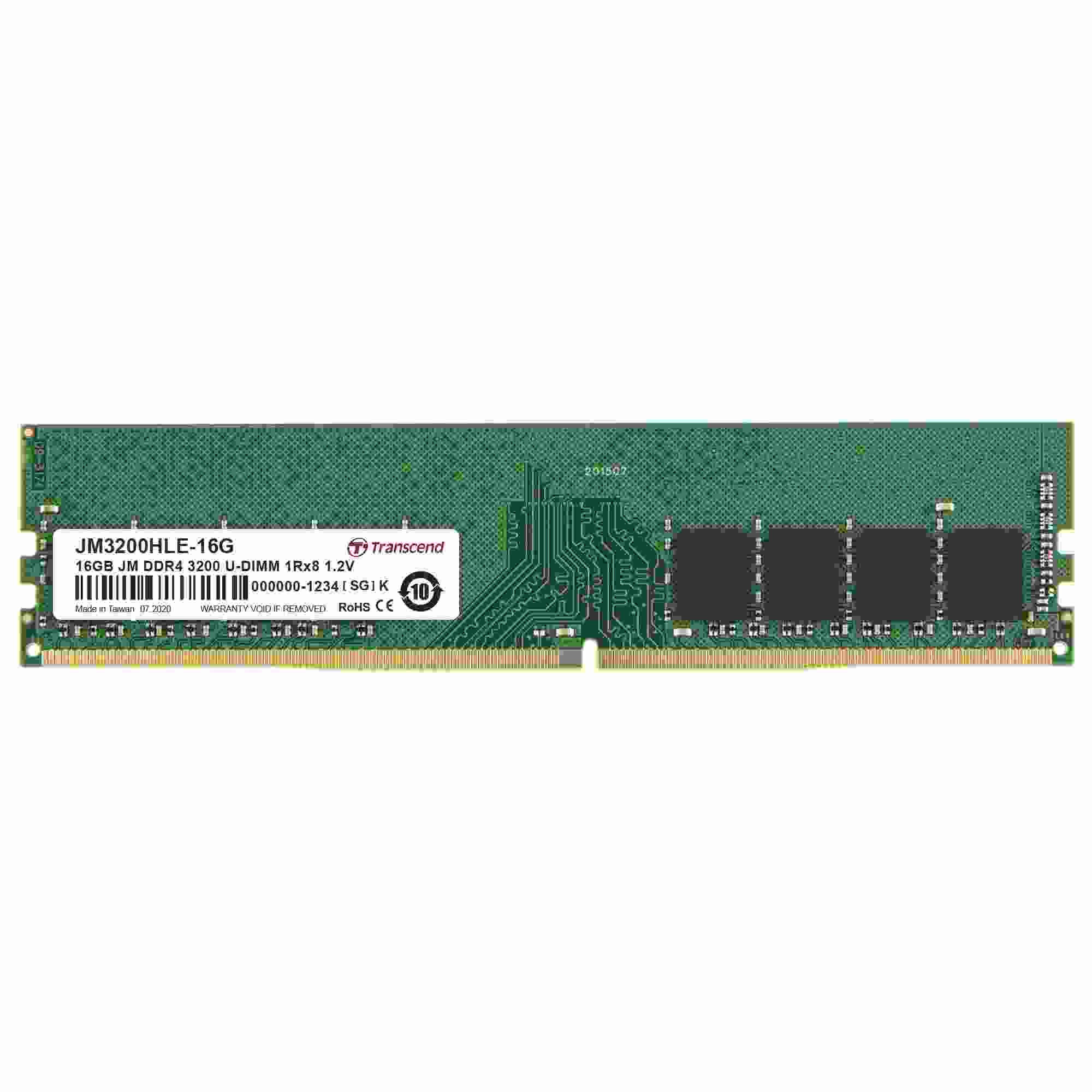 DDR4 32GB 3200Mhz TRANSCEND LONG-DIMM 2Rx8 2Gx8 CL22 1.2V JM3200HLE-32G Transcend