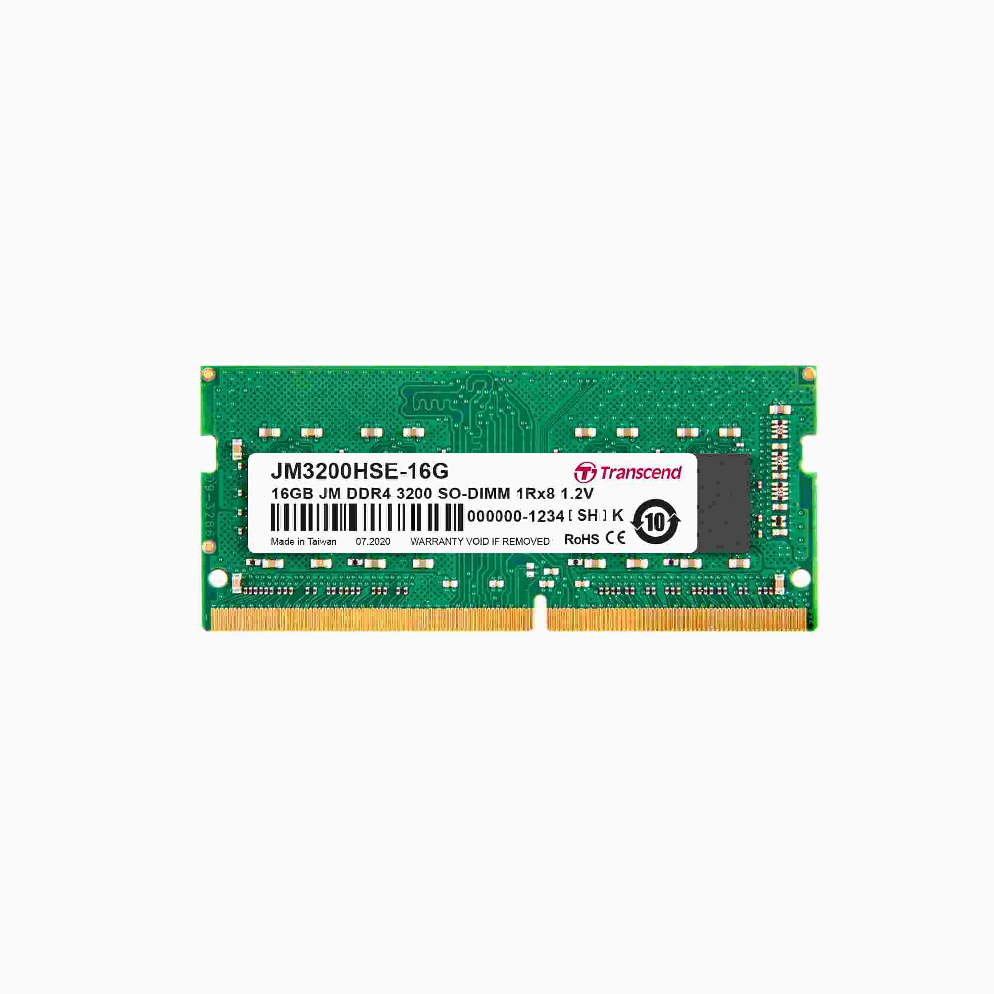 SODIMM DDR4 16GB 3200MHz TRANSCEND 1Rx8 2Gx8 CL22 1.2V JM3200HSE-16G Transcend