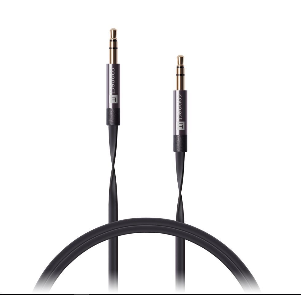 CONNECT IT Wirez 3,5 mm jack (M) - 3,5 mm jack (M), prepojovací kábel, plochý, 2 m CI-467 Connect IT