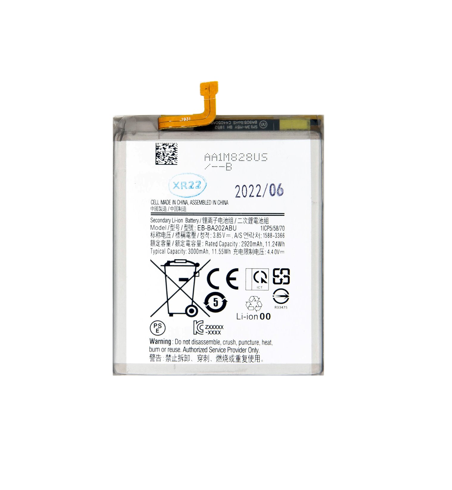Samsung A20e batéria EB-BA202ABE Li-Ion 3000mAh (OEM) 8596311187803 NoName