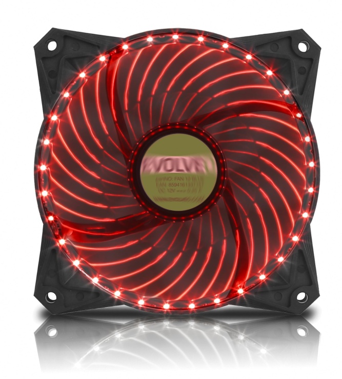 EVOLVEO ventilátor 120mm, LED 33 bodů, červený FAN12RD33 Evolveo