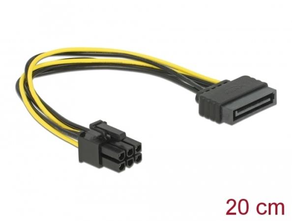 Delock napájecí kabel SATA 15 pin na 6 pin PCI Express 82924 DeLock