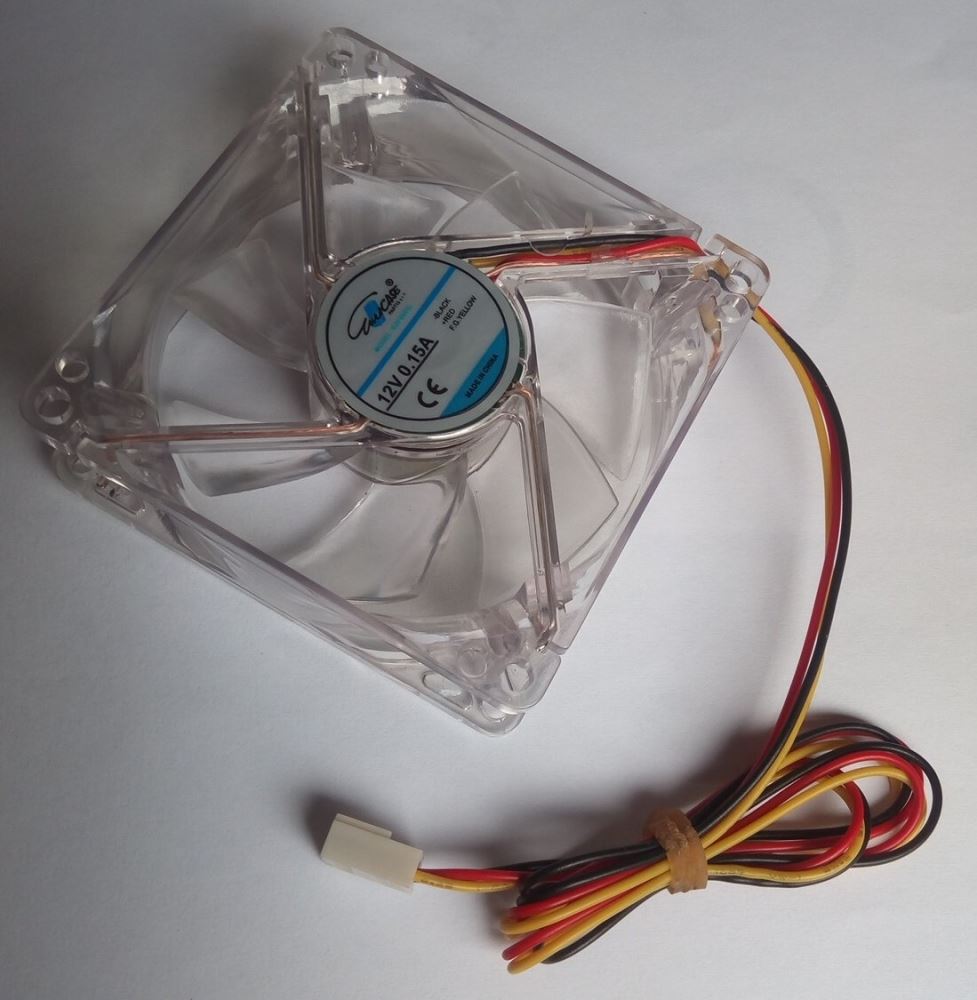 EUROCASE ventilátor 80mm, 12V/0,15A, prosvětlený RGB (3-pin) 841451901083 Eurocase