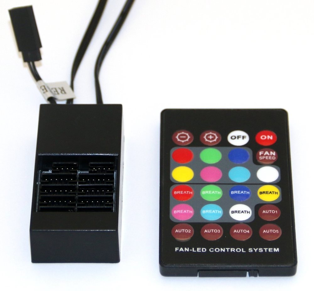 EUROCASE controller + dálkový ovladač pro RGB ventilátor CB-RC-VENst Eurocase
