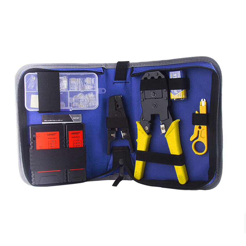 W-star Sada náradia pre sieťárov WSNF1206, 9ks krimpovacie kliešte, tester rj45, strúhač, UTP W-Star