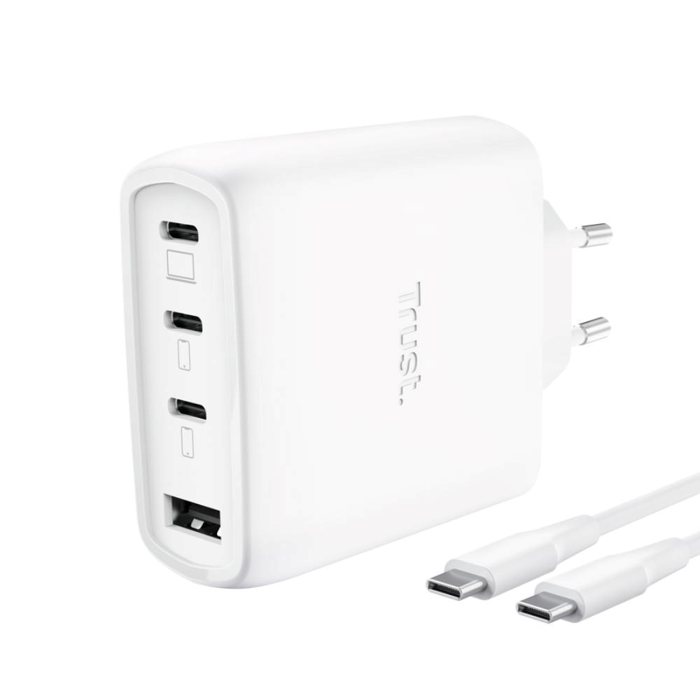 TRUST MAXO 65W 4P GAN CHARGER WHT 26068 Trust