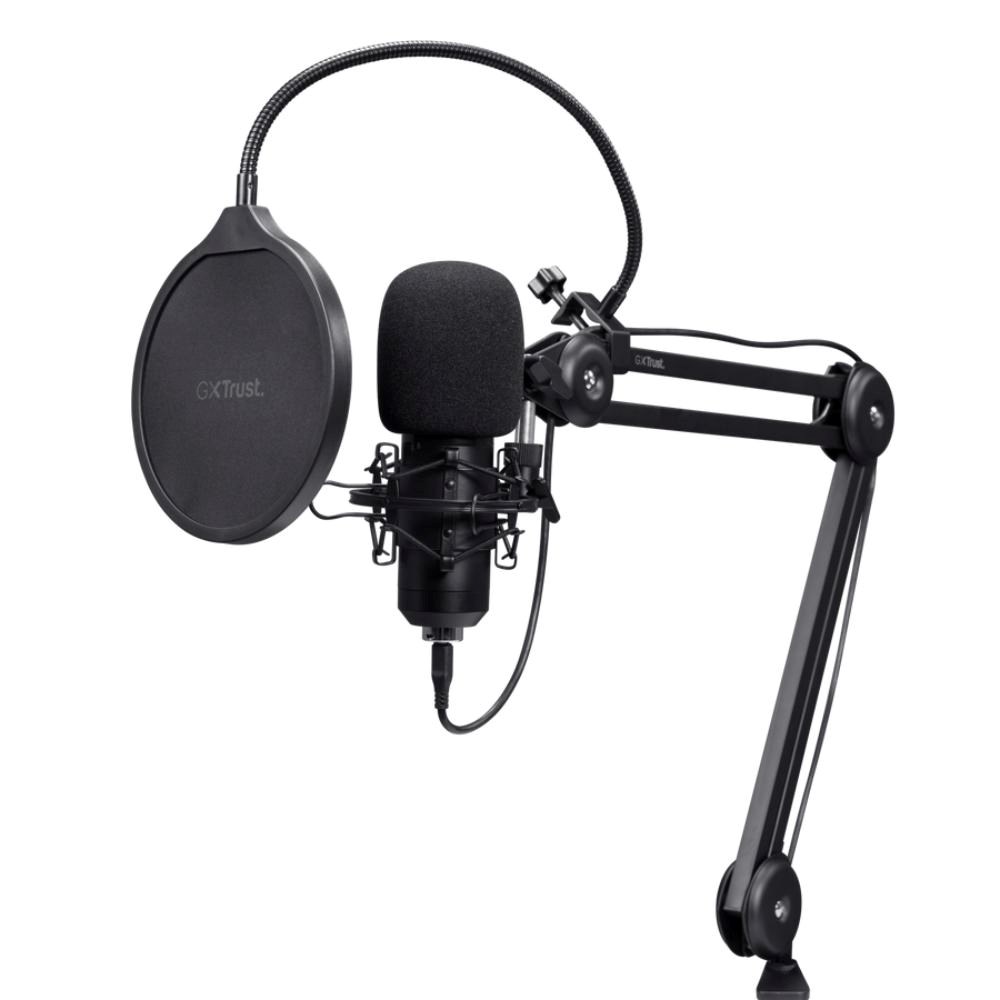 TRUST mikrofon GXT270 Emita II s nastavitelným ramenem, USB-C, černá 25770 Trust