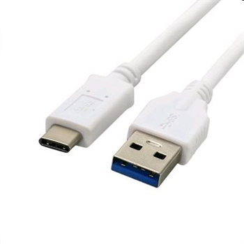 Kabel C-TECH USB 3.0 AM na Type-C kabel (AM/CM), 2m, bílý CB-USB3C-20W C-Tech