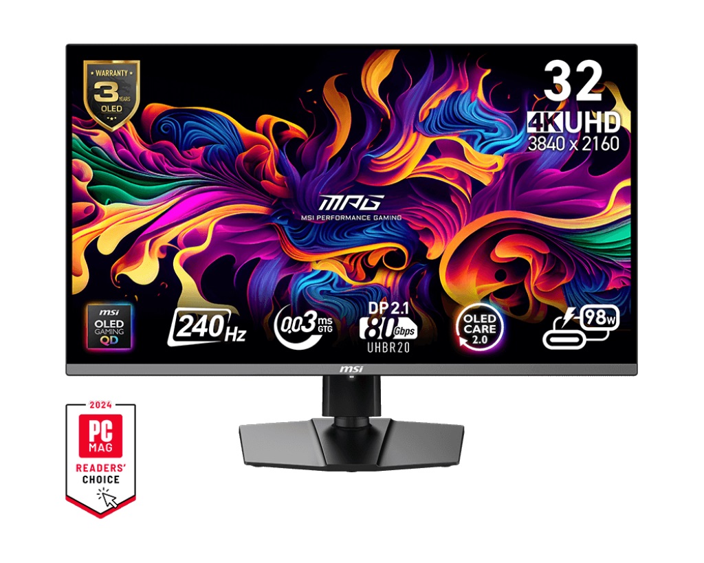 MSI MPG/322URX/31,5''/QD-OLED/4K UHD/240Hz/0,03ms/Čierna/3R MPG 322URX QD-OLED