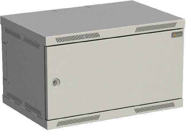 Rozvádzač nástenný SENSA 6U 400mm, dvere plech, RAL 7035, SENSA-6U-64-21-G 83000080L Solarix