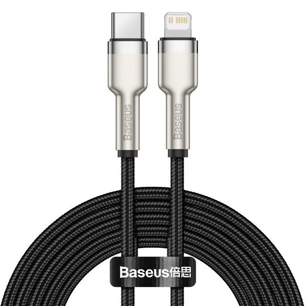 Baseus Dátový kábel Cafule USB-C/Lightning PD 20W 2m čierny 6953156202108 NoName