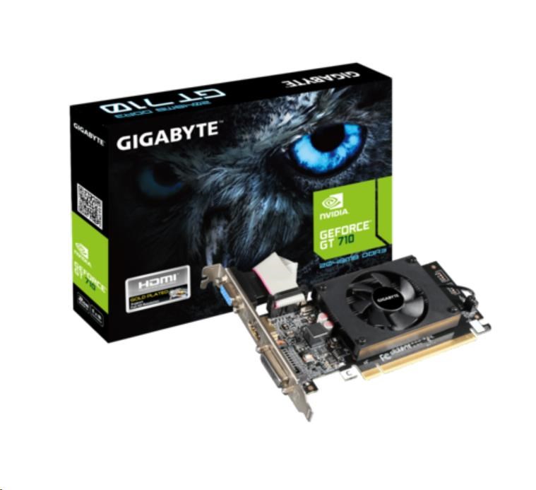 GIGABYTE VGA NVIDIA GV-N710D3-2GL 2.0, GT 710, 2GB DDR3, 1xHDMI, 1xDVI, 1xVGA Gigabyte