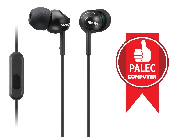 SONY MDR-EX110AP Sluchátka do uší s mikrofonem, rozsah 5 až 24000 Hz - Black MDREX110APB.CE7 Sony