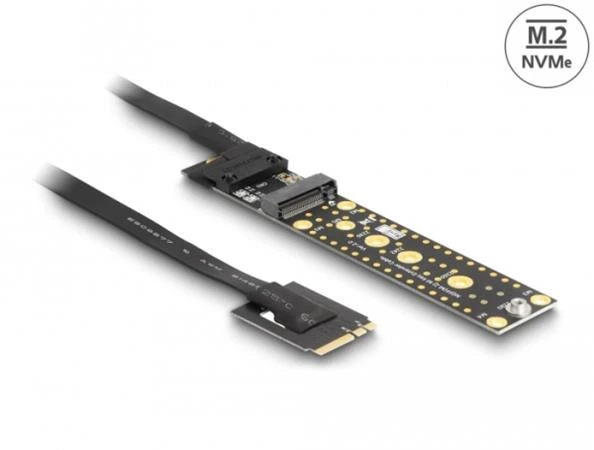 Delock Karta Riser NVMe M.2 Key A+E zástrčková na Key M Slot, s kabelem délky 20 cm 64215 DeLock