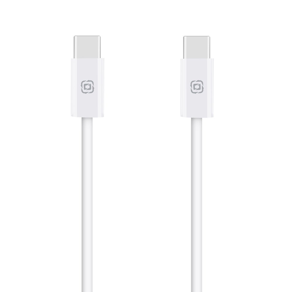 OBAL:ME Super Fast USB-C/USB-C Pletený kábel 100W 2m White 8596311294945