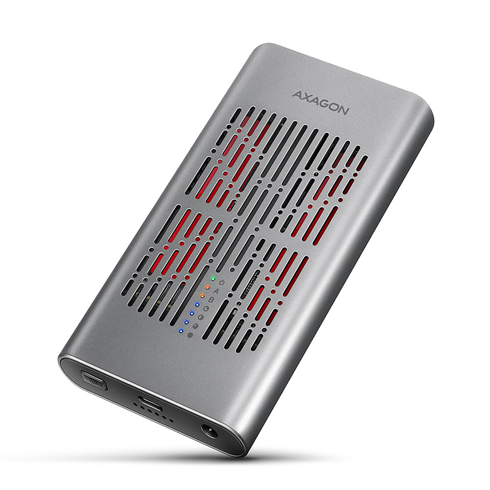AXAGON EEM2-20GD, USB-C 20Gbps externý box pre dva M.2 NVMe SSD s funkciou klonovania Axagon