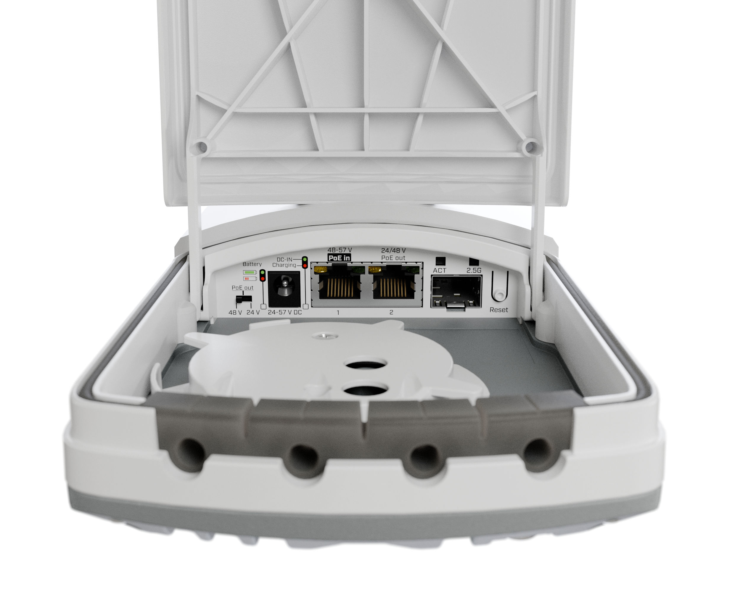 MikroTik FTC21-ups Fiber-to-Copper Converter s UPS funkciou (2 x 1G Eth, 1 x 2.5G SFP)