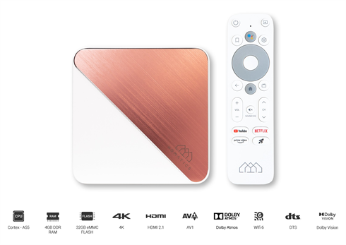 Homatics Box R Plus Android TV / 4K / Android TV 11 / 4GB RAM / 32GB eMMC flash/WiFi 6 HOMATICS BOX R PLUS AB-COM