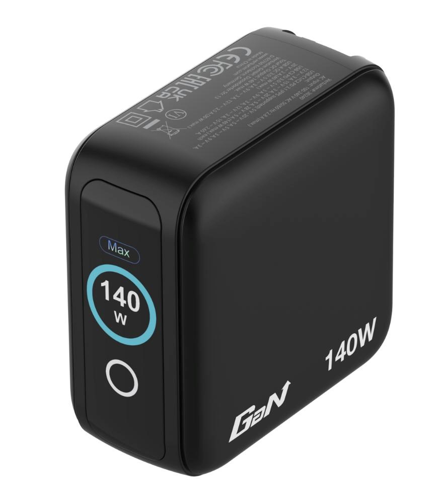 VERBATIM Mini GaN Nabíječka s displejem 140W, 3xUSB-C, 1xUSB-A, černá 30240 Verbatim