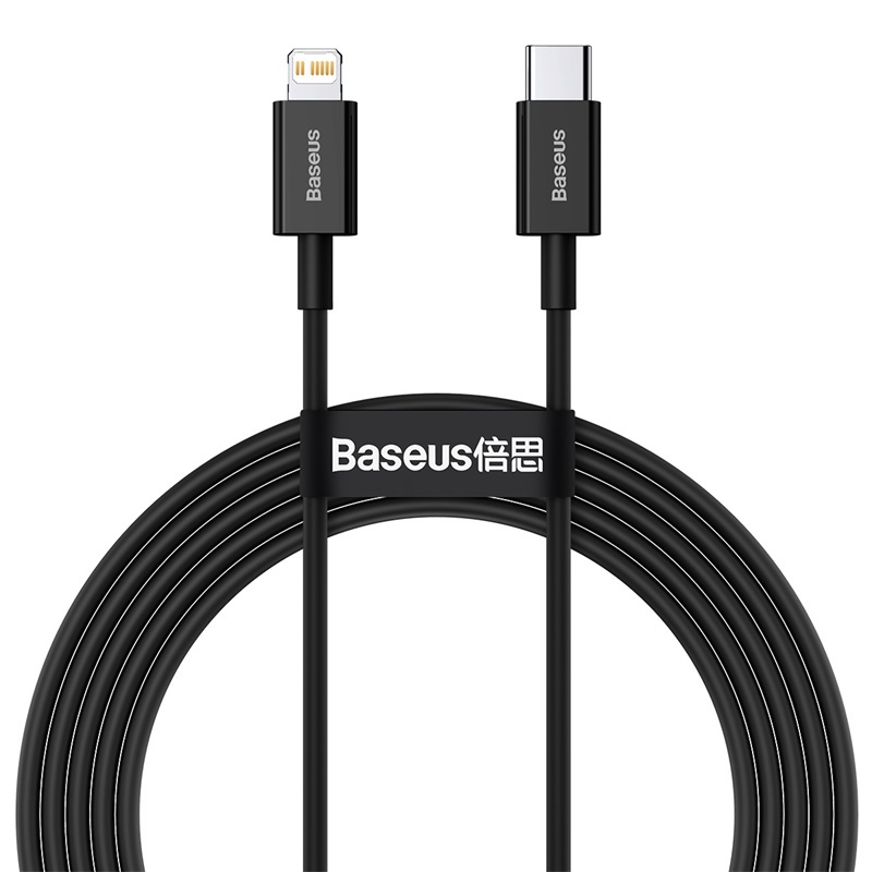Baseus Dátový kábel Superior Series USB-C/Lightning 20W 2m čierny 6953156205352 NoName