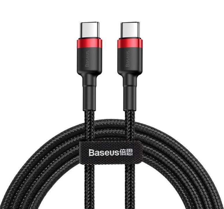 Baseus dátový kábel Cafule USB-C PD2.0 1m 60W (20V 3A) čierno-červený 6953156285217 NoName