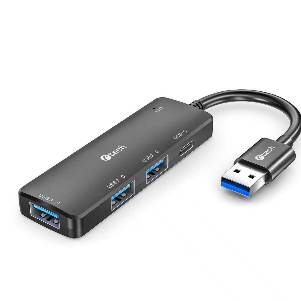 HUB USB C-tech UHB-U3-AC, 3x USB-A/1x USB-C/USB 3.0 C-Tech