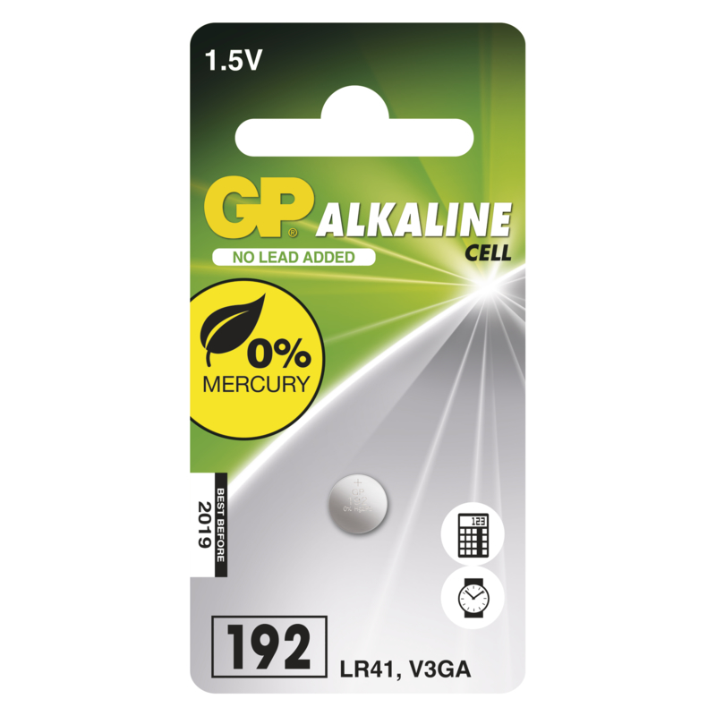 GP Batteries Alkalická knoflíková baterie GP LR41 (192F), 1 ks 1041019211 GP Baterie