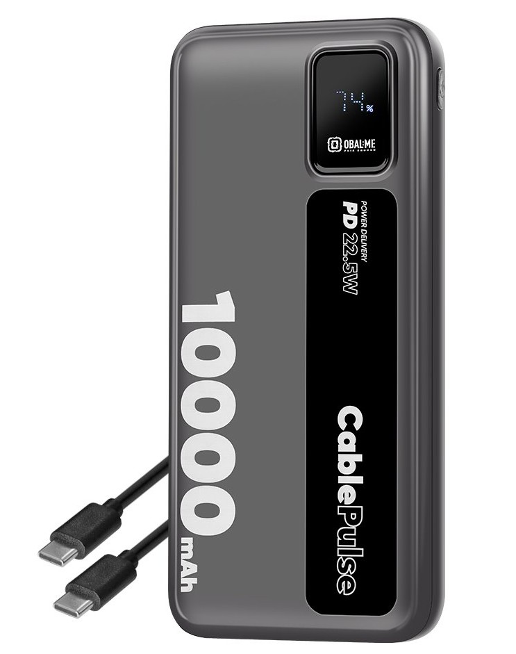 OBAL: ME CablePulse Powerbanka 10000mAh 22,5 W Black 8596311292477 OBAL:ME