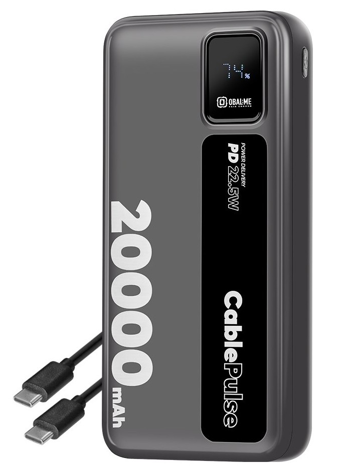 OBAL: ME CablePulse Powerbanka 20000mAh 22,5 W Black 8596311292484 OBAL:ME