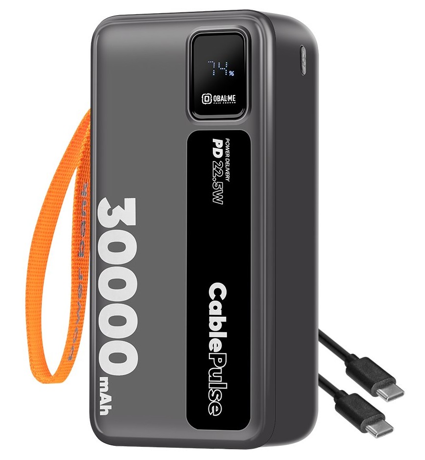 OBAL: ME CablePulse Powerbanka 30000mAh 22,5 W Black 8596311292491 OBAL:ME