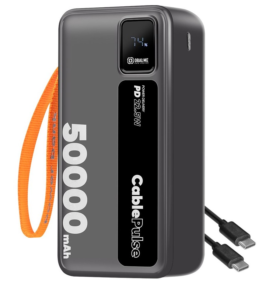 OBAL: ME CablePulse Powerbanka 50000mAh 22,5 W Black 8596311292507 OBAL:ME
