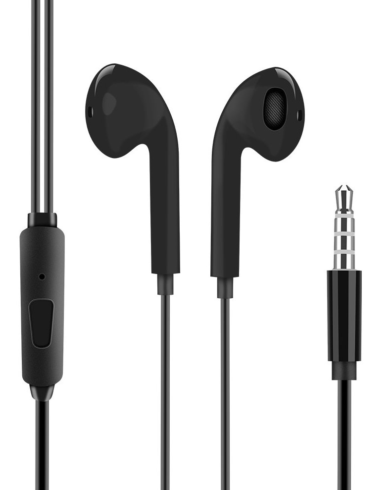 OBAL:ME Drôtové Slúchadlá 3.5mm Jack Black 8596311255656