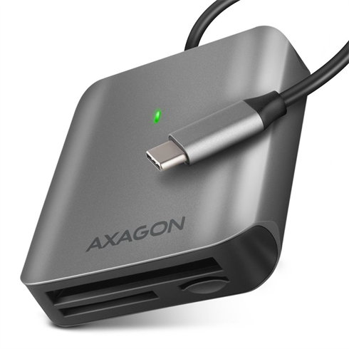 AXAGON CRE-S3C, USB-C 3.2 Gen 1 - SUPERSPEED čtečka karet 3-slot & lun SD/microSD/CF, podpora UHS-II Axagon