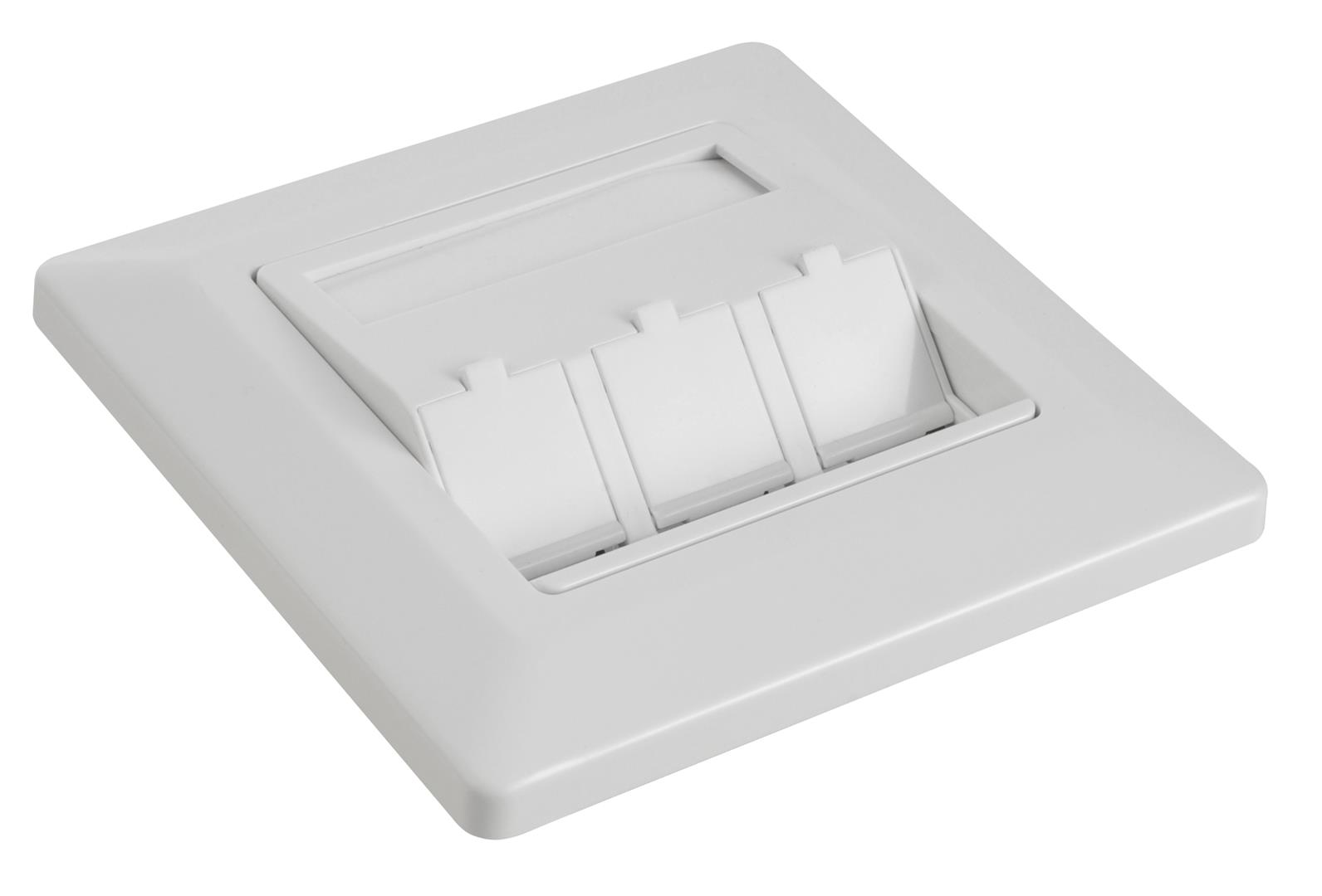 Solarix Zásuvka modulární pro 3 keystony pod omítku bílá SX9-3-0-WH 23100103