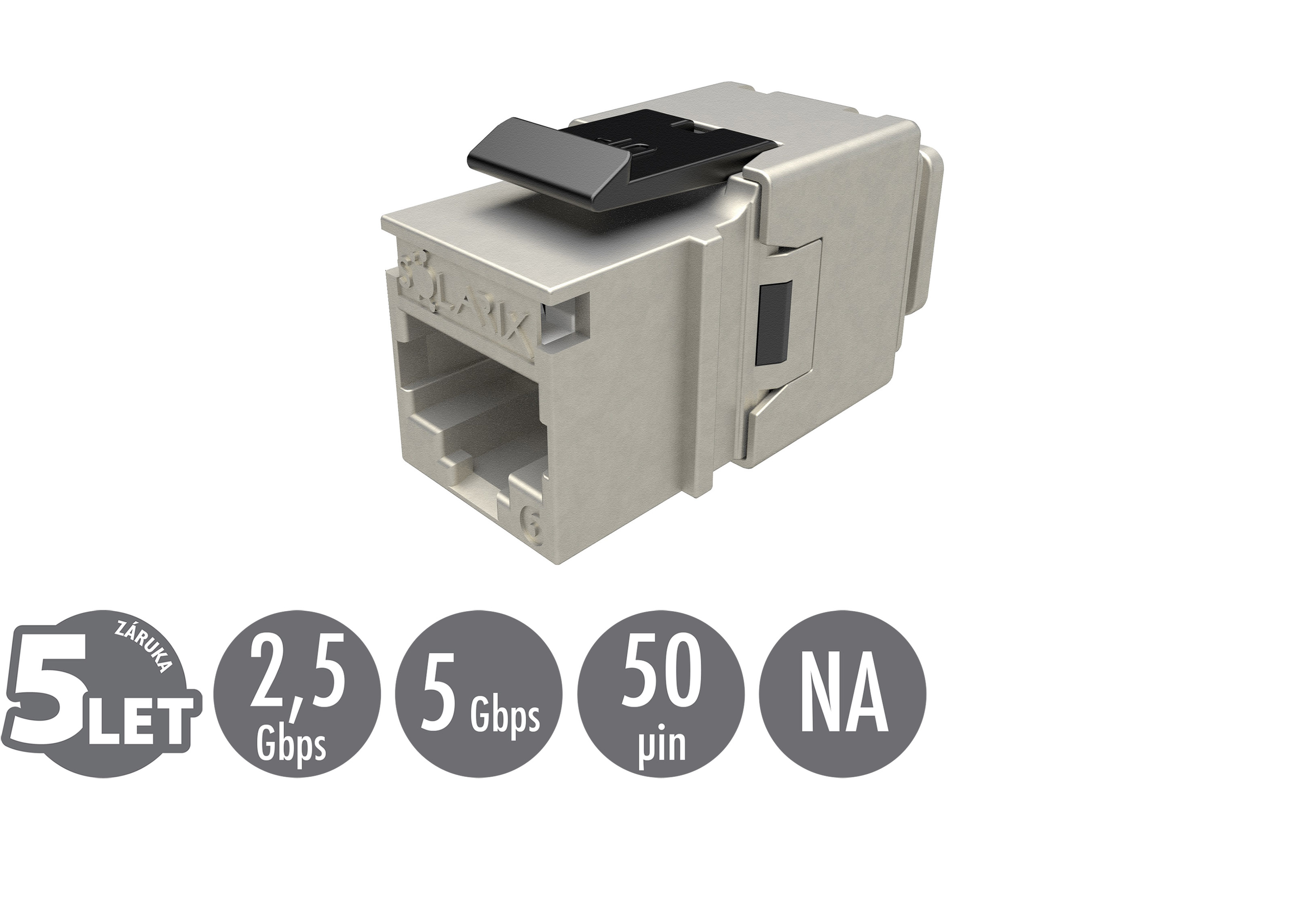 Solarix Rychlozařezávací keystone CAT6 STP RJ45 černý SXKJ-6-STP-BK-NA pro kleště SXKJ-NA-BU 25286804