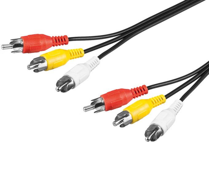 PremiumCord Kabel 3x CINCH-3x CINCH M/M 3m kjackcmm3-3