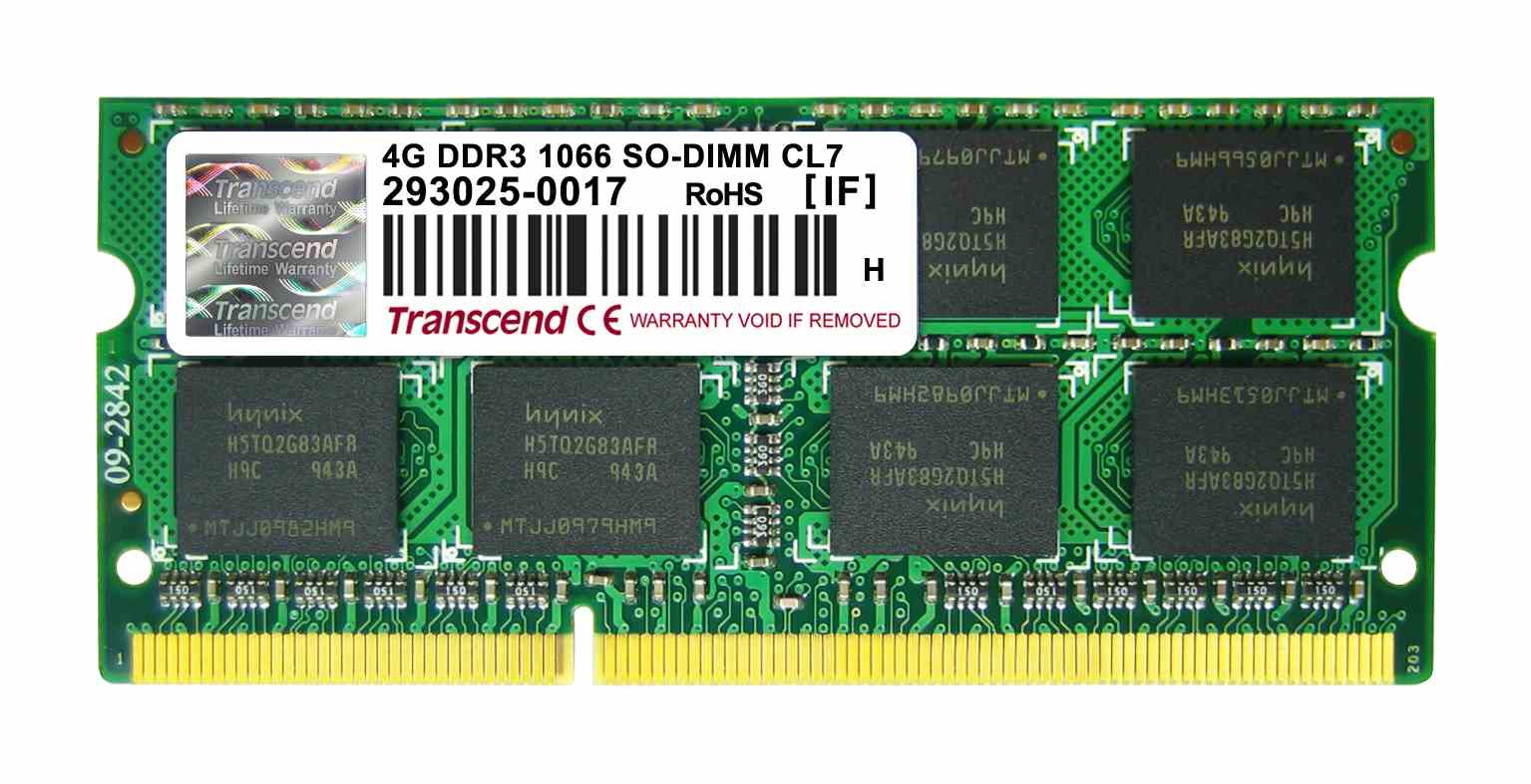 Transcend 4GB DDR3 1066 SO-DIMM 2Rx8 TS512MSK64V1N