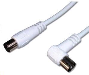 PremiumCord TV kabel M/F 90°, 3m ktmf03U