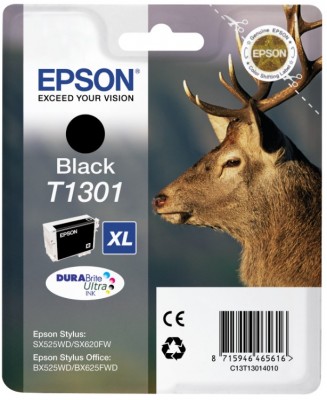 Epson Singlepack Black T1301 DURABrite Ultra Ink C13T13014012