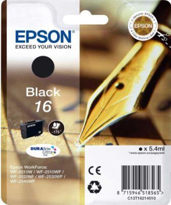 Epson Singlepack Black 16 DURABrite Ultra Ink C13T16214012