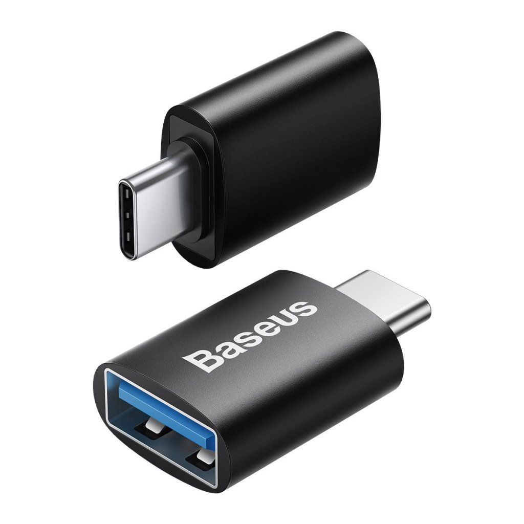 Baseus ZJJQ000001 Ingenuity Mini OTG Adaptér z USB-A na USB-C Black 6932172605643 NoName