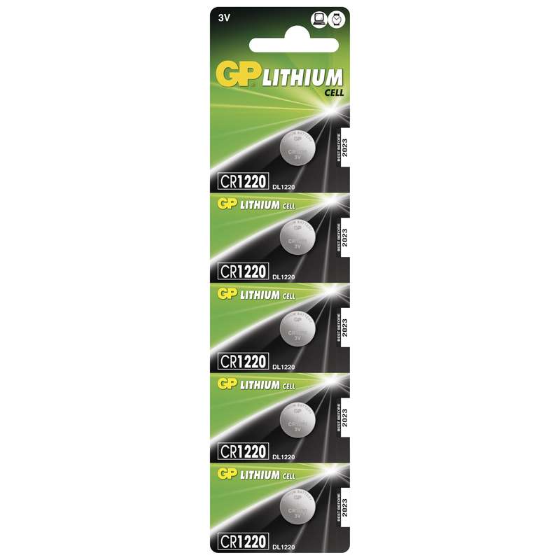 GP Batteries Lithiová baterie GP CR1220 - 5ks 1042122015 GP Baterie
