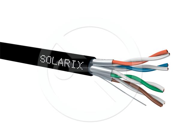 Inštalačný kábel Solarix STP, Cat6A, vodič, PE, cievka 500 m SXKD-6A-STP-PE 26000040